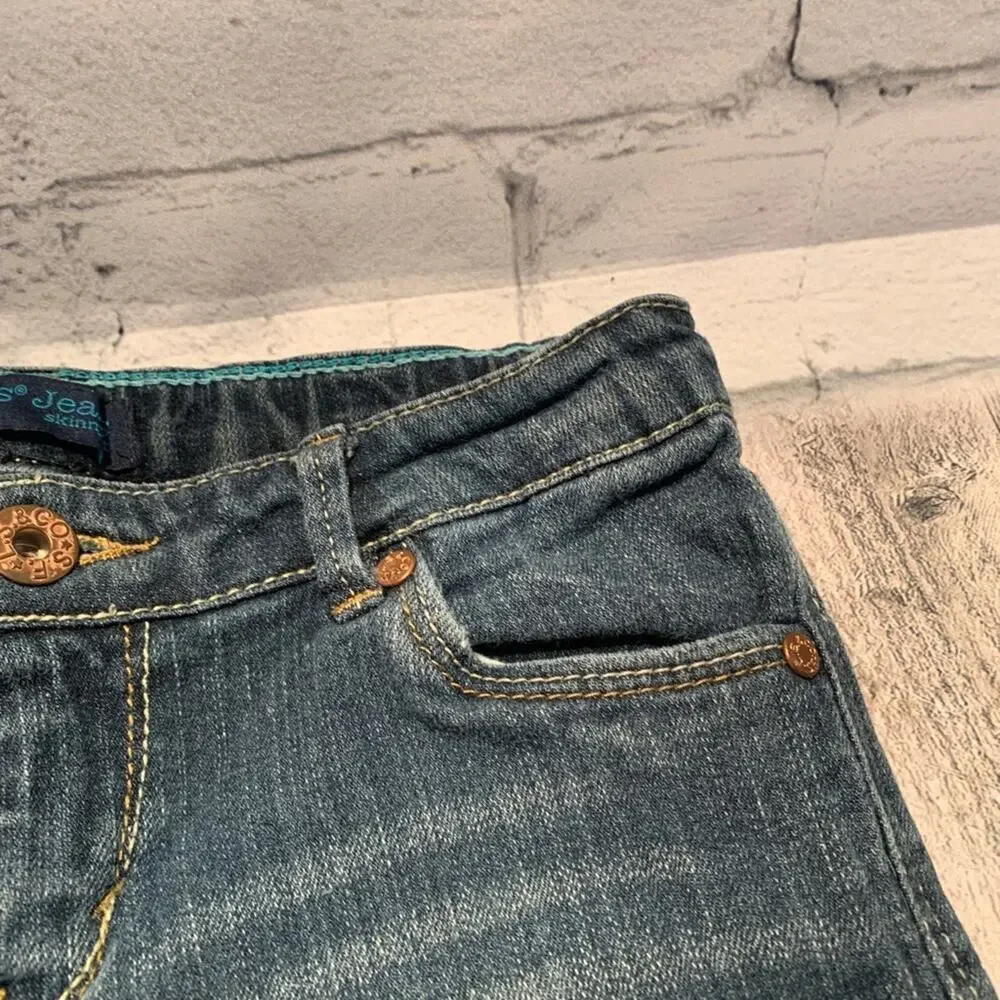 LEVI’S Girls Skinny Fit Jeans With Adjustable Waistband - Dark Wash / Size: 8R